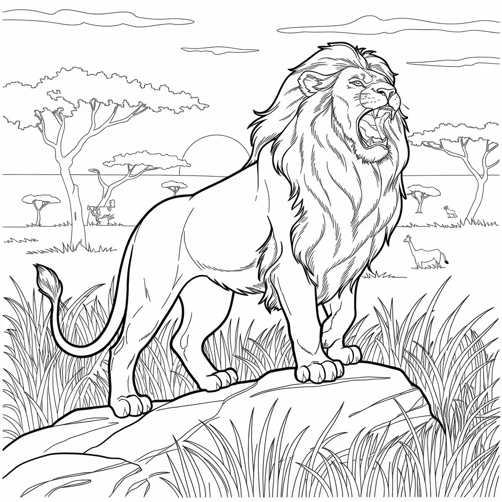 Free Lion Coloring Page