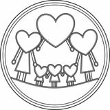 Heart Family Coloring Page – Love Together