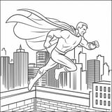 Superhero Landing Coloring Page for Boys – Free Printable!