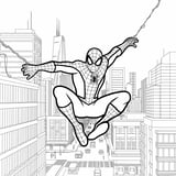 Spider-Man Web-Swinging Coloring Page | Free Printable