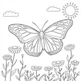 Butterfly Taking Flight Coloring Page – Free Printable