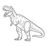 Indominus Rex roaring with mouth open, ready to color.
