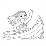 Moana Waving Coloring Page – Free Printable for Kids